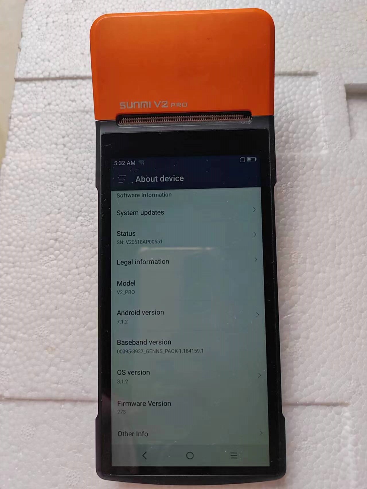 Pos Terminal Android - محطة po مع طابعة Build-in ،