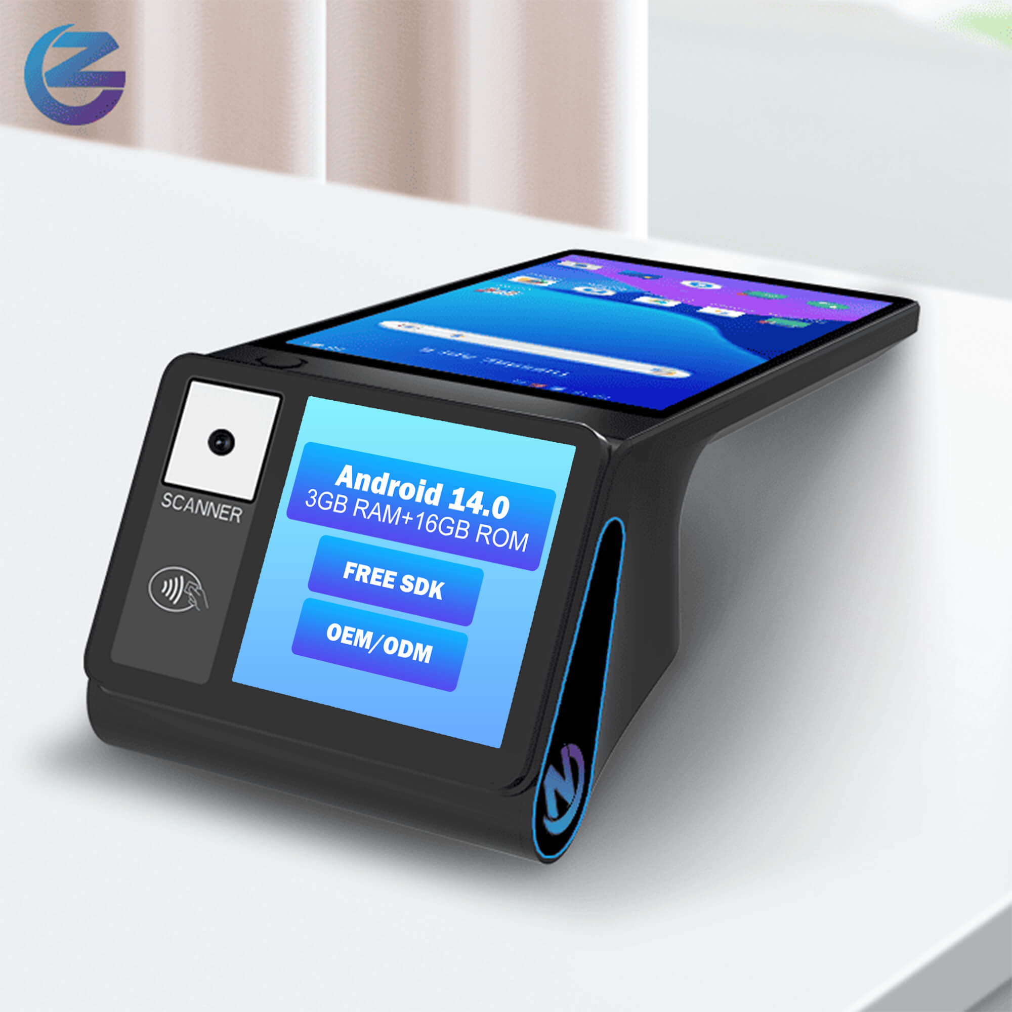 أندرويد 14.0 شاشة مزدوجة 8 بوص - مراجعة Pos Terminal Android وسعره