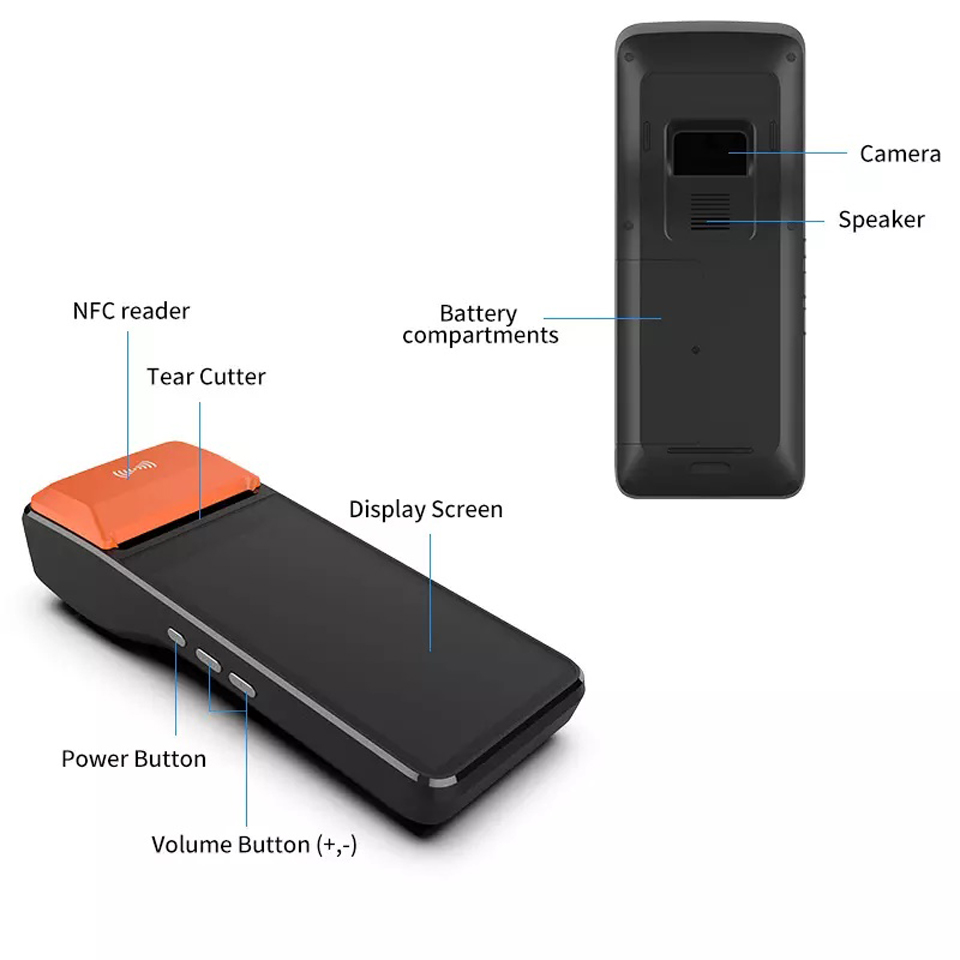 آلة فواتير المحمولة 3G 4G ماكي - مراجعة Pos Terminal Android وسعره